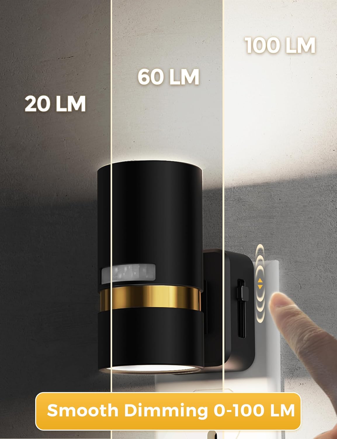 L LOHAS LED Motion Sensor Night Light Plug in, Night Lights Plug into Wall with Adjustable