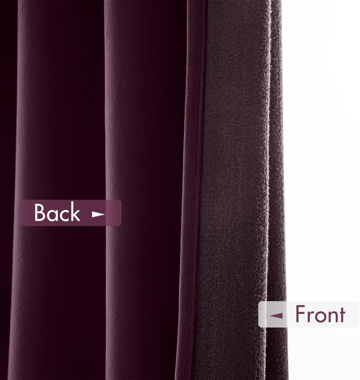MIULEE Purple Orchid Velvet Curtains Thermal Insulated Blackout Curtain Drapes for Bedroom Living