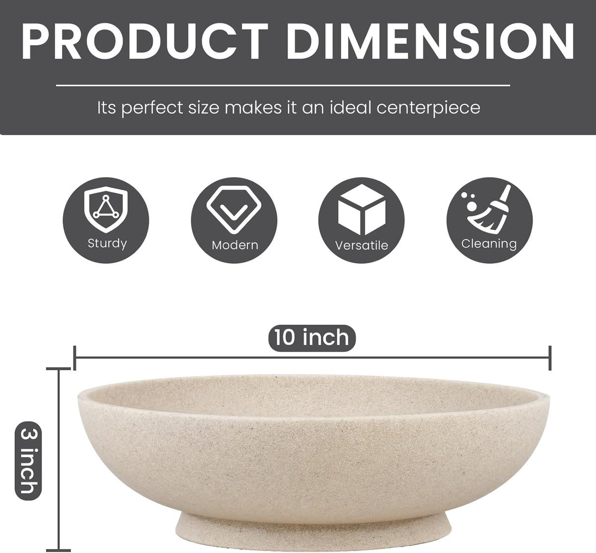 Large Decorative Bowl,Modern Fruit Bowl for Kitchen Counter,Handicraft Decorative Bowls for Home