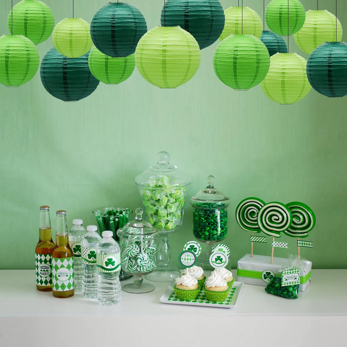 Paper Lanterns Party Decorations Green - Hanging Paper Lanterns Indoor Outdoor - Football Theme