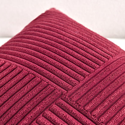 Fancy Homi 2 Packs Burgundy Long Lumbar Decorative Throw Pillow Covers 12x24 Inch for Couch Bed