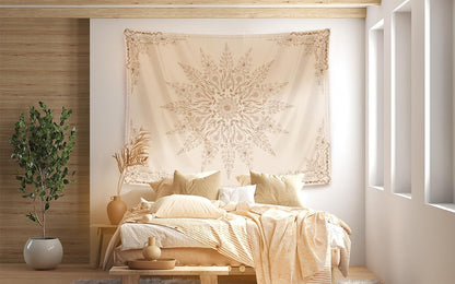 Damanse Floral Tapestry Wall Hanging Cute,Boho Wall Tapestry for Bedroom Aesthetic,Mandala Living