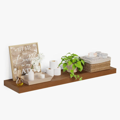 Heimlove 12 Inch Deep Floating Shelves, 55 x 12 inches Long Wall Shelf, Large Extra Display Shelf &