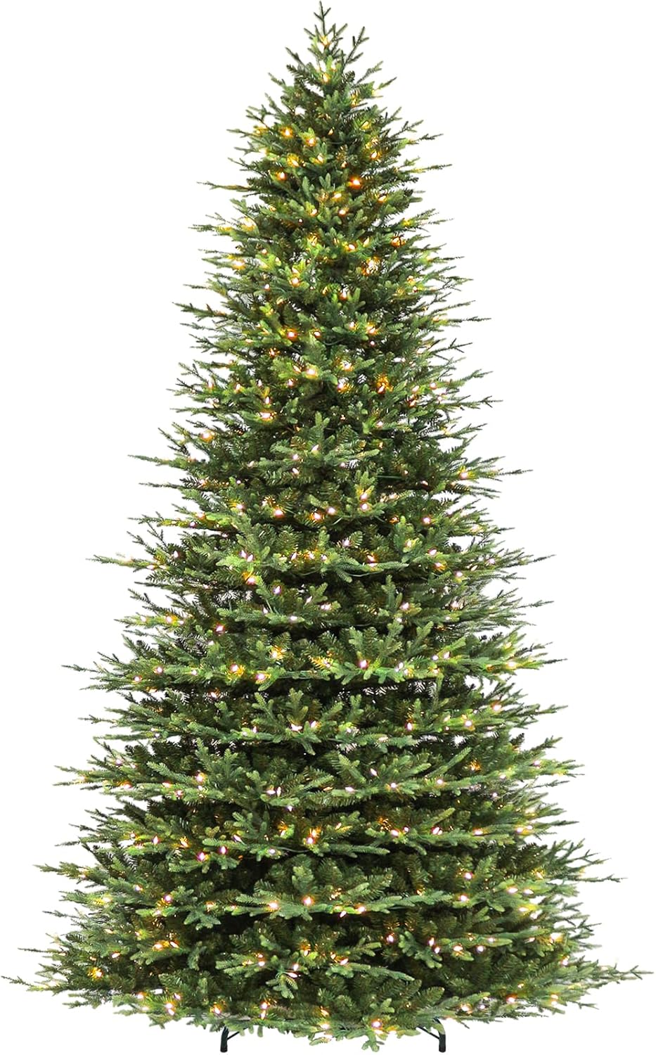 Hykolity 12 ft Prelit Christmas Tree, Artificial Christmas Tree with 850 Warm White Lights, 8109