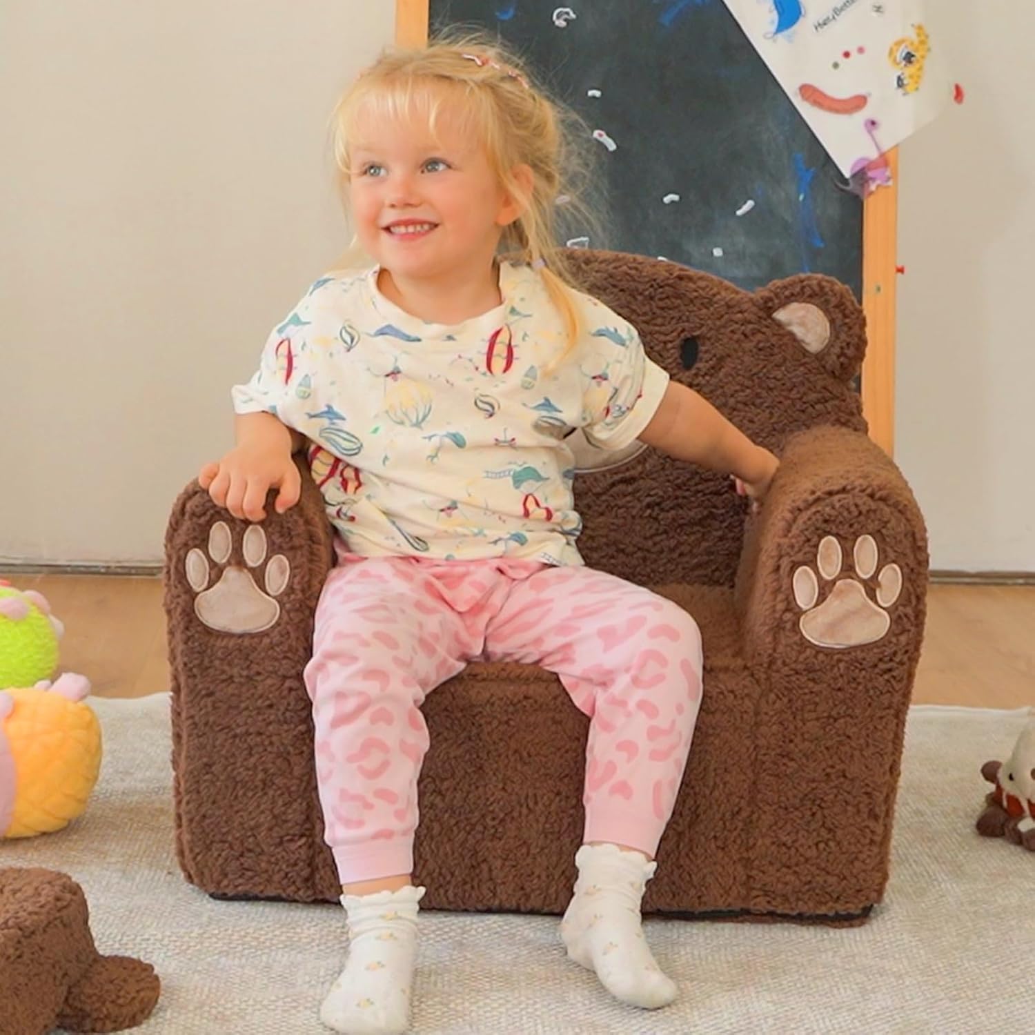 ALIMORDEN Animal Series Kid's Chair, Ultra-Soft Comfy Foam Filled Toddler Sofa Chair, Cute