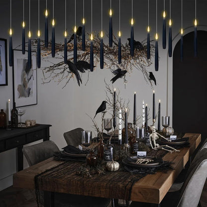 GenSwin 22pcs Flameless Floating Candle with Magic Wand Remote Timer, Battery Operated Hanging