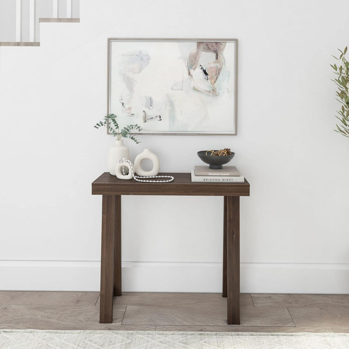 Plank+Beam Solid Wood Console Table, 36 Inch, Sofa Table, Narrow Entryway Table for Hallway, Behind