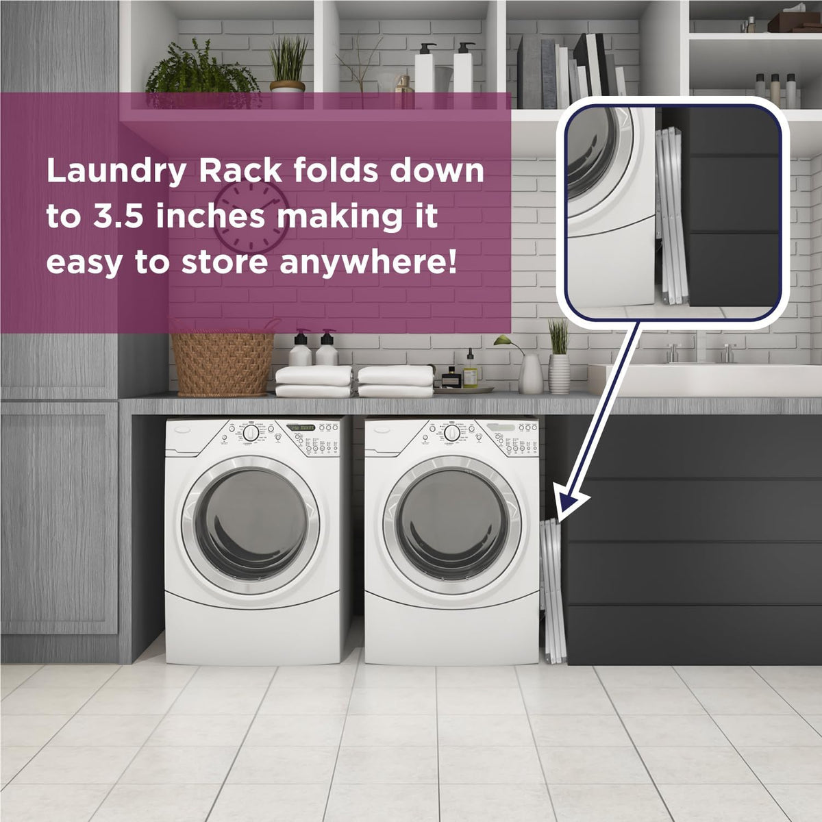 BLACK+DECKER Laundry Organization Expandable/Collapsible Clothes Drying Rack. Essential for