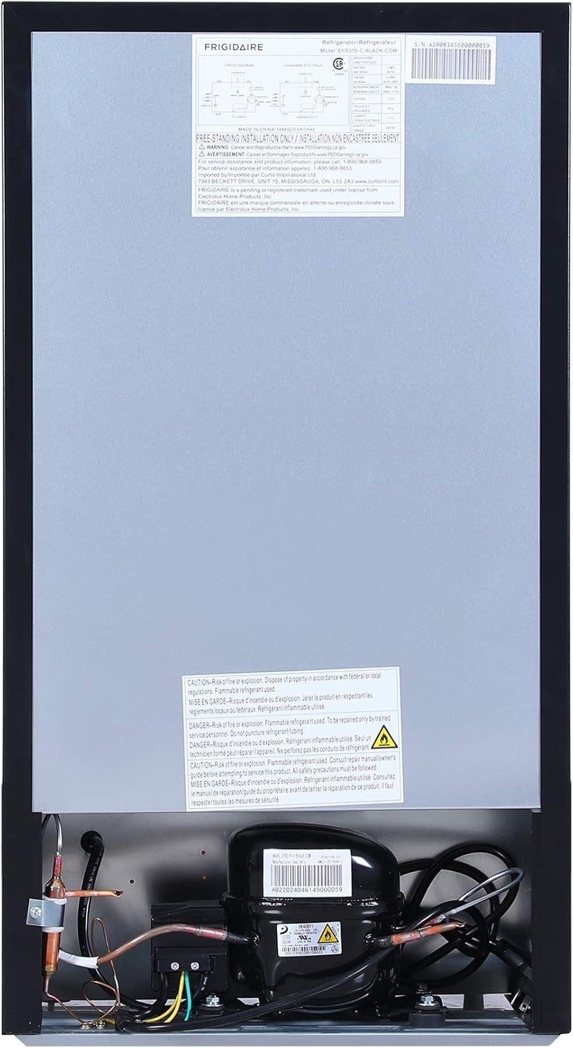 RCA RFR321-B-Black-COM RFR321 Single Mini Refrigerator-Freezer Compartment-Adjustable Thermostat