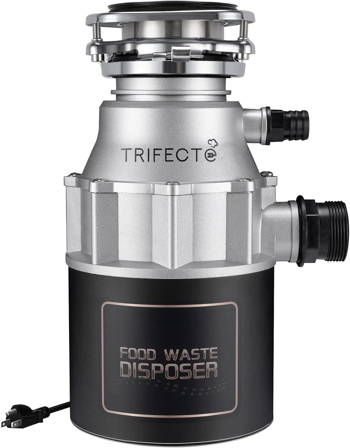Trifecte Garbage Disposals with Power Cord, Coutinuous Feed Food Waste Disposal with Sound