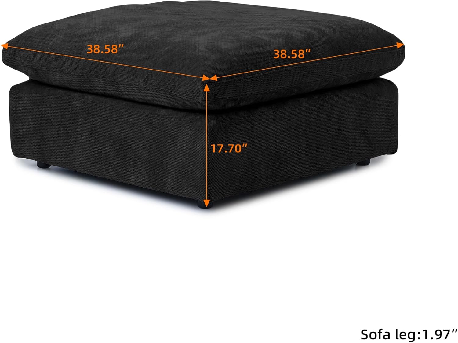 JACH U Shaped Sectional Couches, Cloud Sectional Couch with Deep Seat, 119" Down Filled Modular