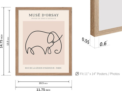 Poster Master Vintage Poster - Retro One Line Elephant Drawing Print - Elephant Art - Minimal Gift