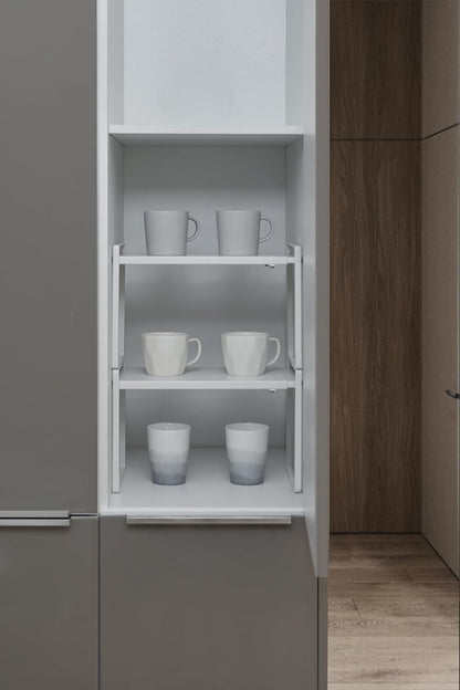 Nxconsu Expandable Cabinet Shelf Organizer Riser for Kitchen Pantry Cupboard Under Sink Countertop