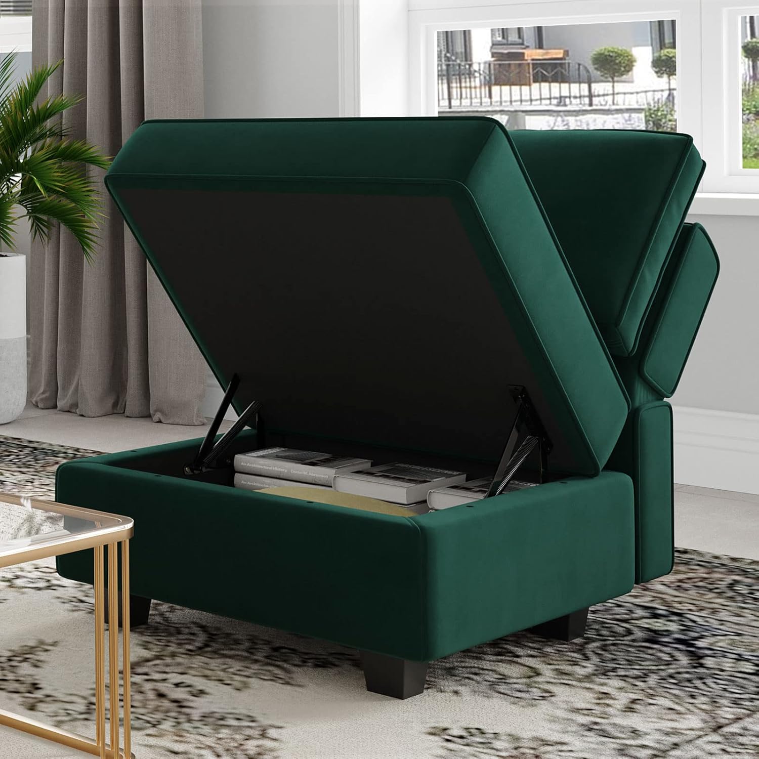 Belffin Convertible Sectional Sofa with Chaise Velvet L Shaped Sofa Couch Modular Sectional Sofa