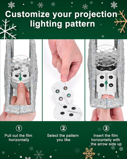 Kesfitt Christmas Tree Topper with 10M Colorful Light Cord, Tree Top Star Decoration with 6