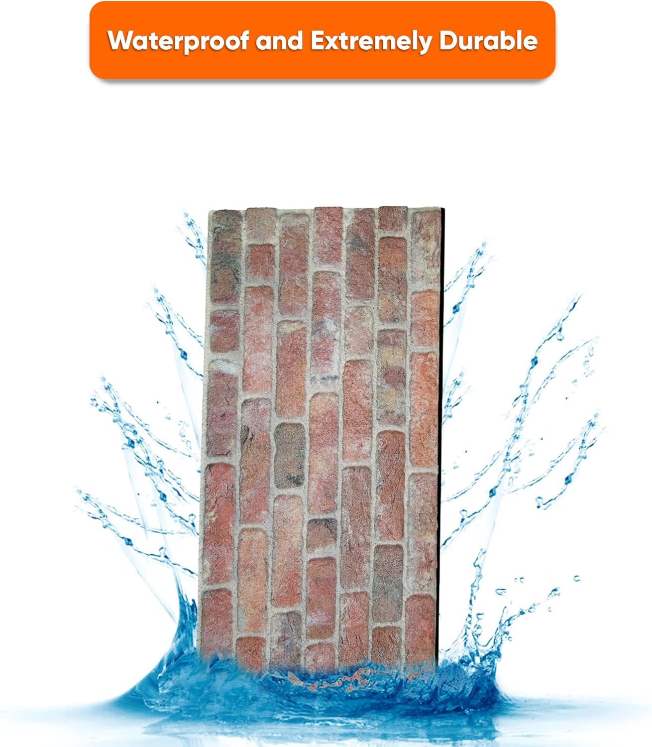 IZODEKOR 3D Wall Panels Brick Effect - Cladding, Stone Look, Styrofoam Facing for Living Room