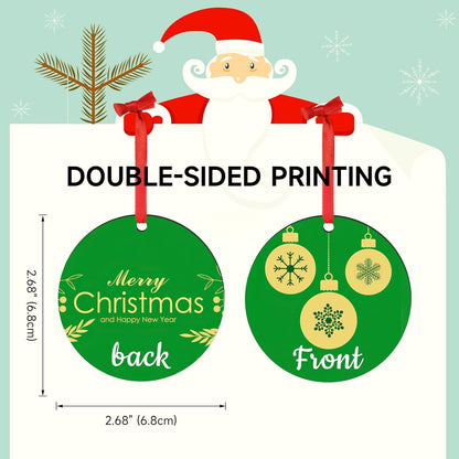 Personalized Christmas Ornaments 2025 Wood Custom Picture Text Hanging Ornament Customized