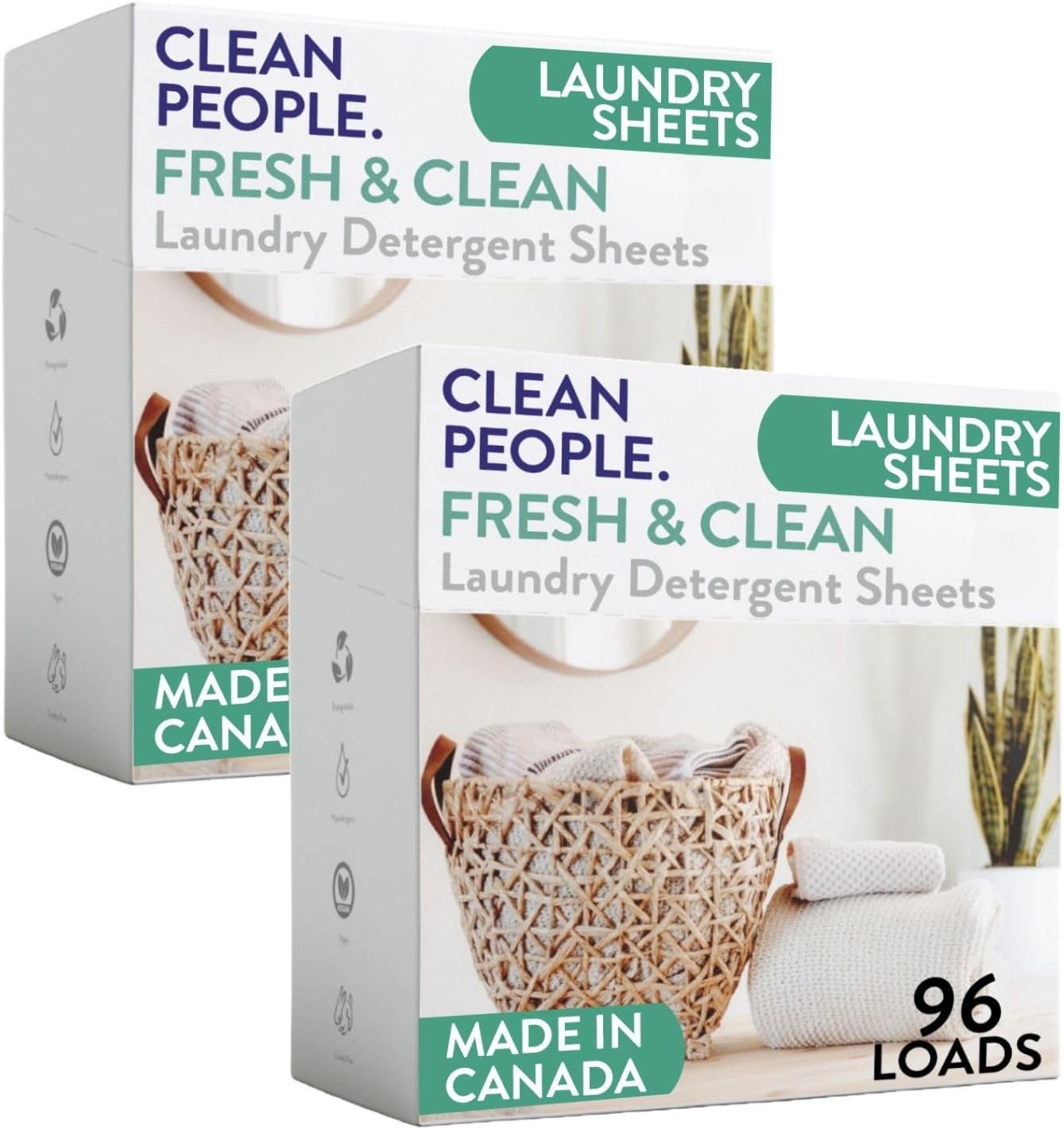 The Clean People Laundry Detergent Sheets - Laundry Soap - Ultra Concentrated, Recyclable