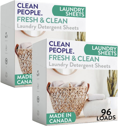 The Clean People Laundry Detergent Sheets - Laundry Soap - Ultra Concentrated, Recyclable