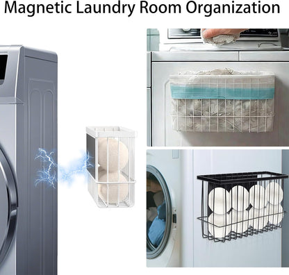 Magnetic Basket Fridge Lint Bin Dryer Ball Holder Laundry Room Organization Home Storage for Class