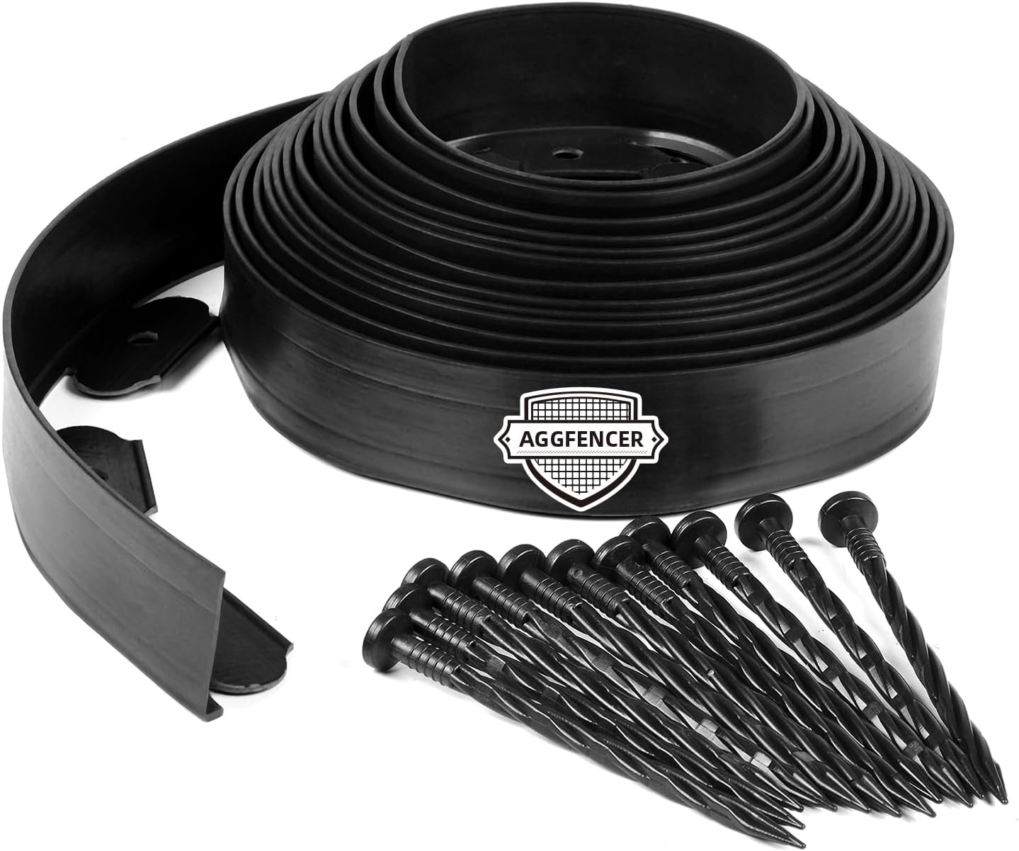 4 in x 164 Ft Garden Landscape Edging, No Dig Garden Edging Border Kit with 300 Pcs Spikes for