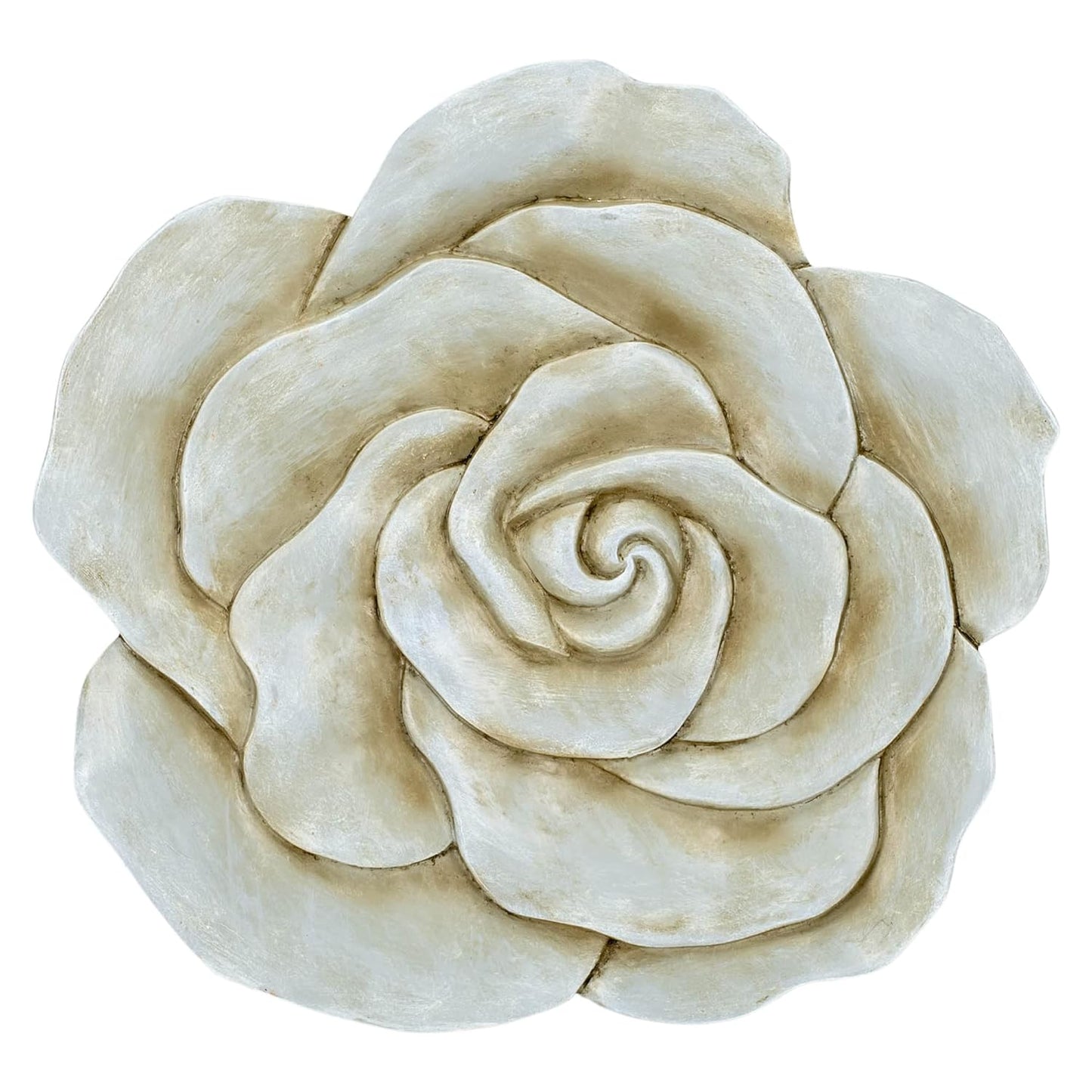 NAT & Jules Rose Flower Shaped Dimensional Indoor Outdoor 12 inch Cast Resin Decorative Garden