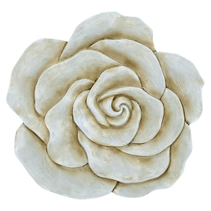 NAT & Jules Rose Flower Shaped Dimensional Indoor Outdoor 12 inch Cast Resin Decorative Garden
