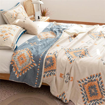 Spring Blankets Cotton Throw Blanket 60''x 80'' Muslin Blanket for Couch Bed Chair,Cozy Soft Bed