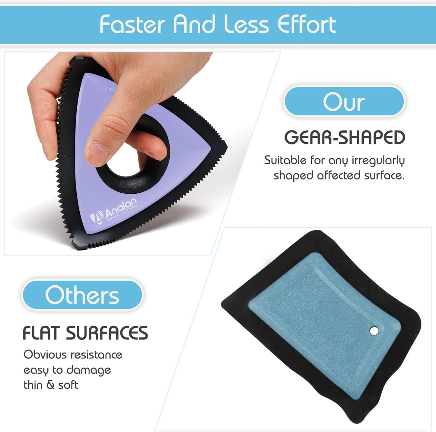 Analan Mini Pet Hair Remover for Car Detailing Supplies, Carpet Dog Hair Remover for Car Interior