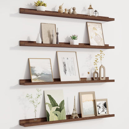 Picture Ledge Shelf for Wall, Floating Shelves Set of 4, 36 Inch Long Nursery Book Shelves for Toys
