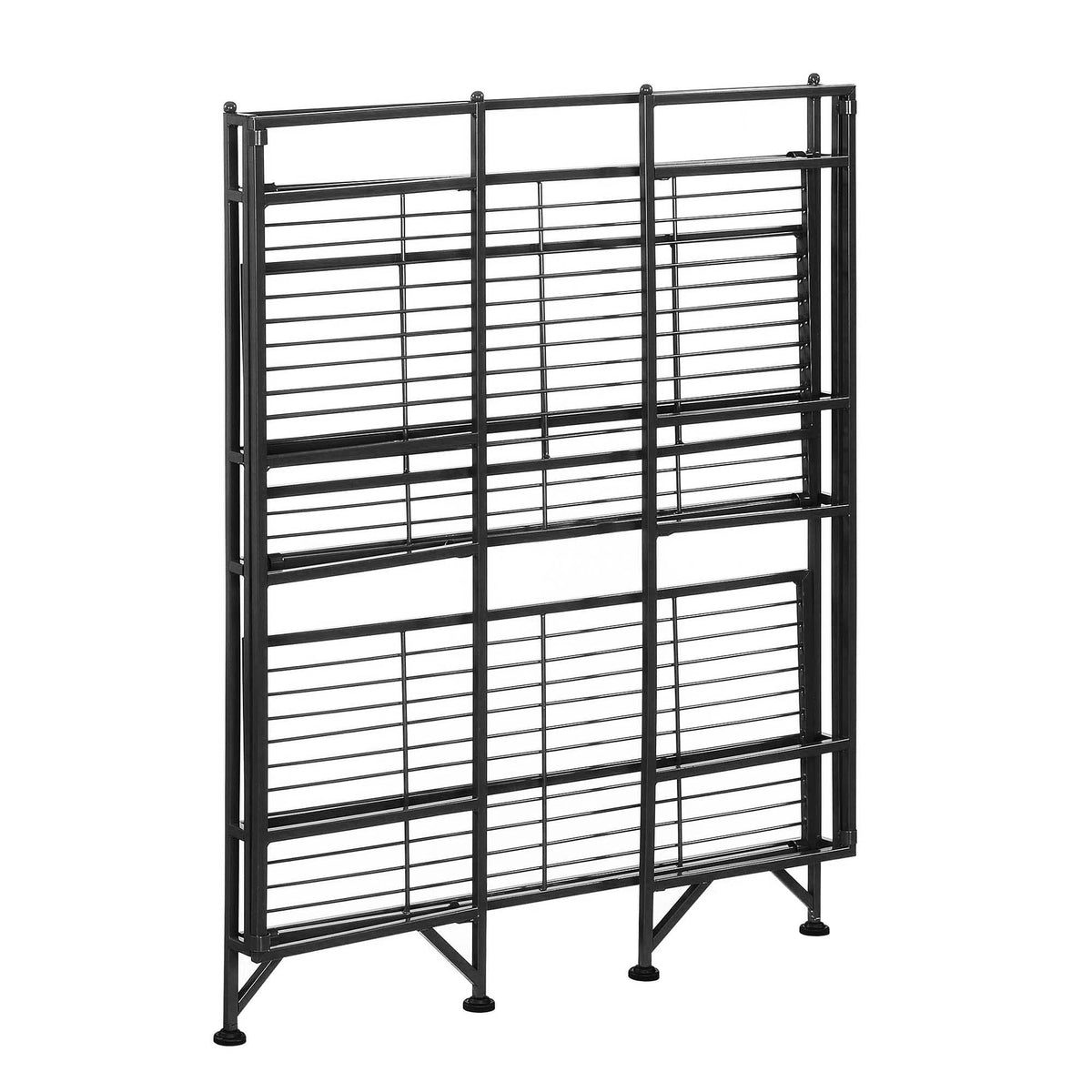 Convenience Concepts Xtra Storage Shelves - 3-Tier Wide Folding Metal Storage Shelves, Closet