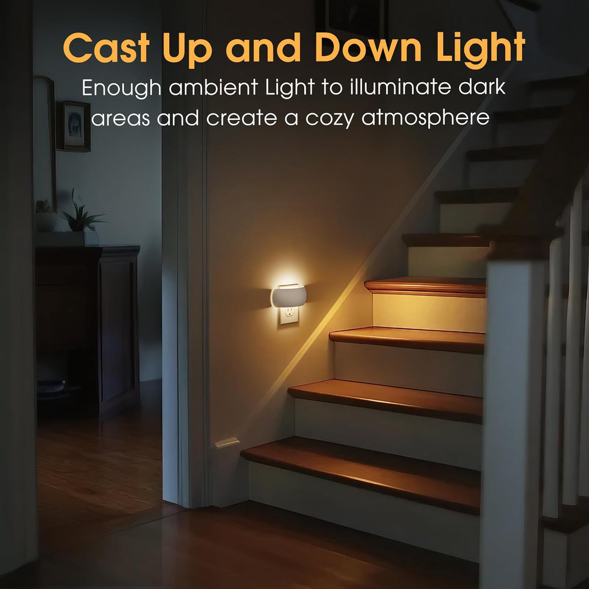 Briignite Night Light, Night Lights Plug into Wall, Backlit, Auto Dusk to Dawn Sensor, 0-100LM