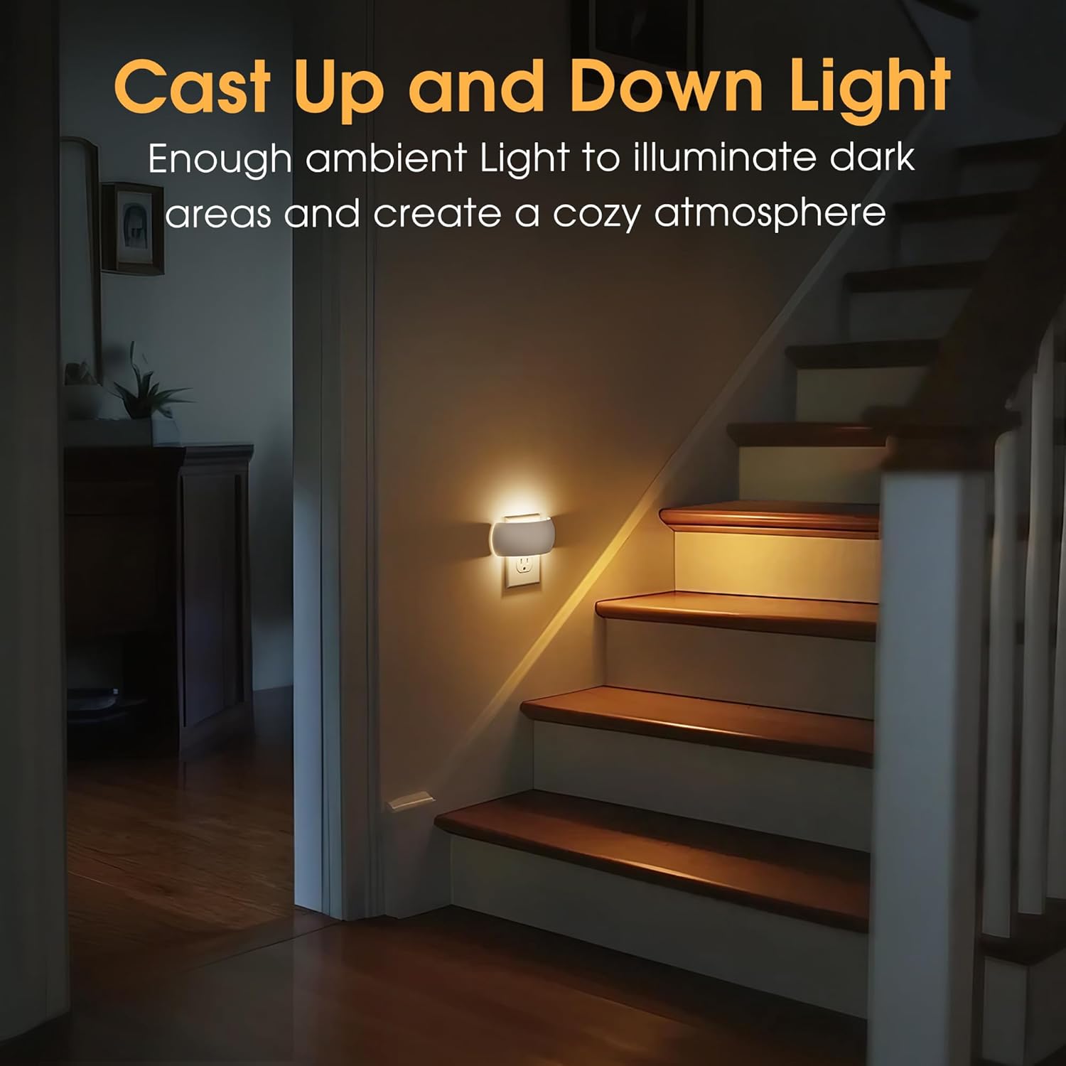 Briignite Night Light, Night Lights Plug into Wall, Backlit, Auto Dusk to Dawn Sensor, 0-100LM