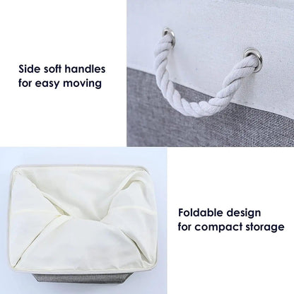 TcaFmac Small Storage Baskets for Shelf 6 Pack Canvas Storage Basket with Handles Fabric Storage