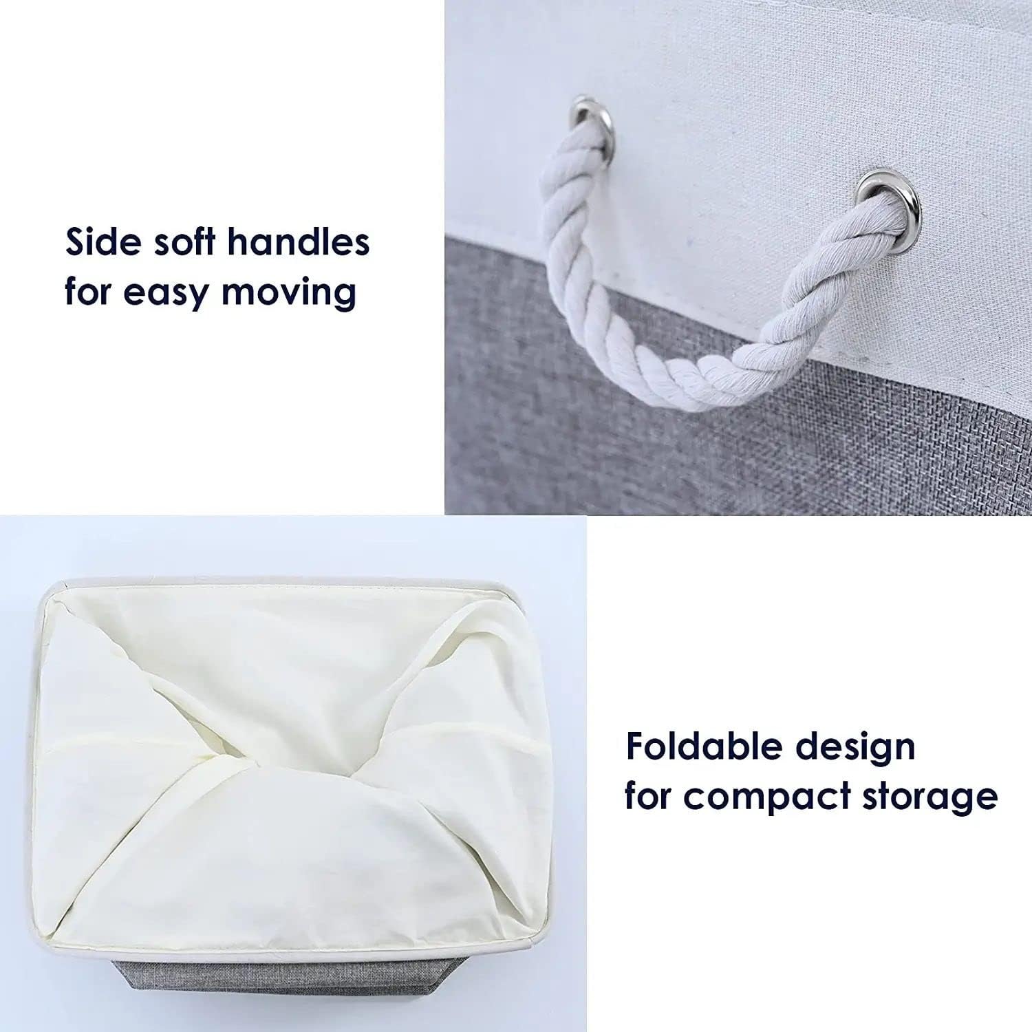 Storage Baskets 12x8x5 inch 10 Pack Fabric Baskets Foldable Storage Bins Decorative Baskets cloth