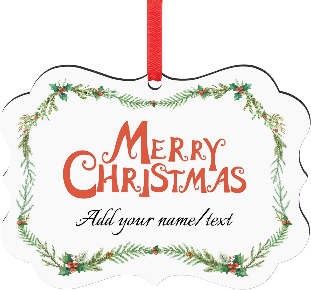 Personalized Christmas Ornaments 2025 Wood Custom Photo Picture Text Christmas Ornament