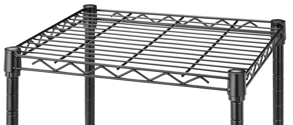 Whitmor 2 Tier Metal Storage Shelves, Heavy Duty Shelf with Basket, 350 lbs Capacity per Shelf, 700