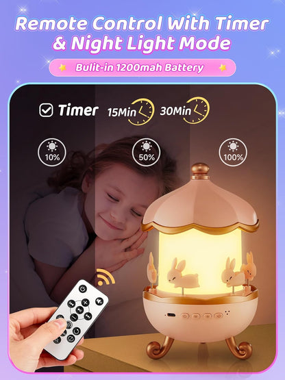 Sound Machine Baby Night Light Projector, 10 White Noise | 21 Colors | 15 Films Toddler Night Light