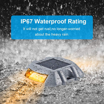 VOLISUN Solar Deck Lights, 12-Pack Led IP67 Waterproof Outdoor Warning Step Lights for Driveway