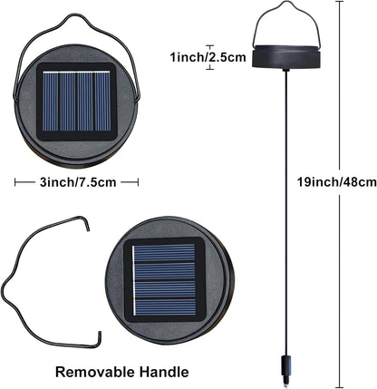 AA 600Mah Solar Light Replacement Top Parts for Solar Outdoor Lantern, Waterproof LED Lights for