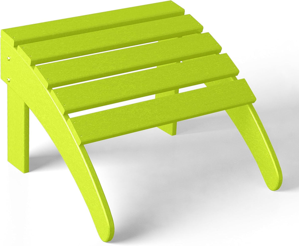 WestinTrends Outdoor Ottoman, Patio Adirondack Ottoman Foot Rest, All Weather Poly Lumber Folding