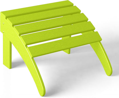 WestinTrends Outdoor Ottoman, Patio Adirondack Ottoman Foot Rest, All Weather Poly Lumber Folding