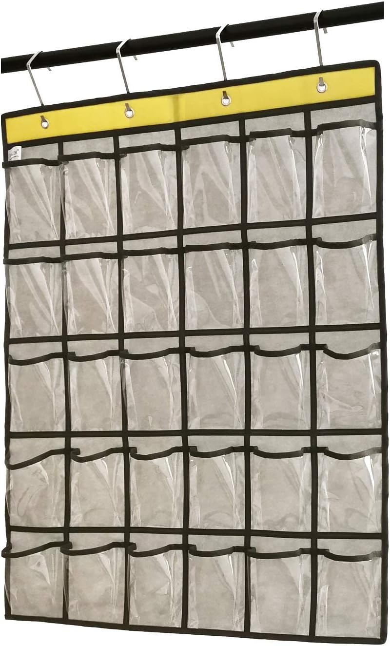 Classroom Pocket Chart for Phone Calculator Holder Over The Door Hanging Closet Jewelry Organizer
