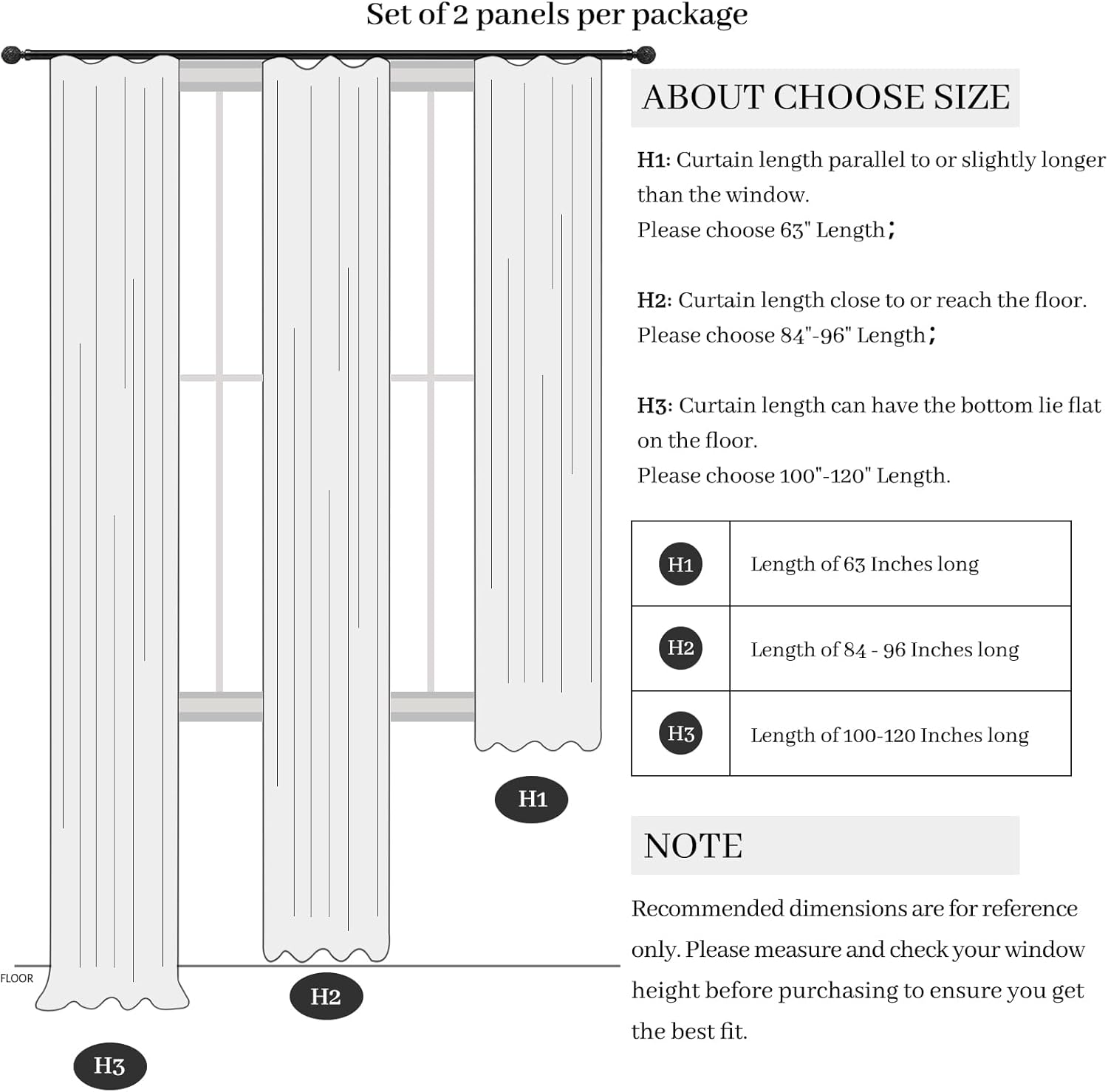 Bright White Curtains 108 Inches Long Pinch Pleated Linen Blackout Curtains for Living Room &