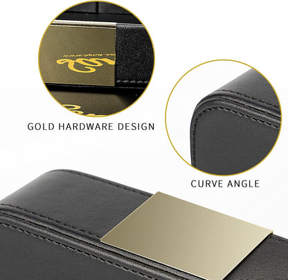 SANZIE Luxury Leather Desktop Storage Small Catchall Organizer Decorative Tray for Entryway Table