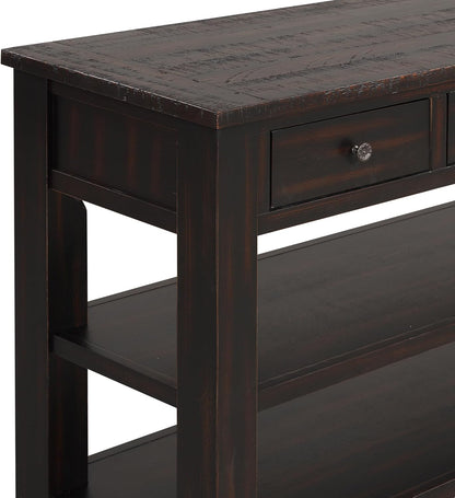 Farmhouse Wood Entryway Console Table 48-Inch Modern Sofa Entry Table with Drawers and Storage