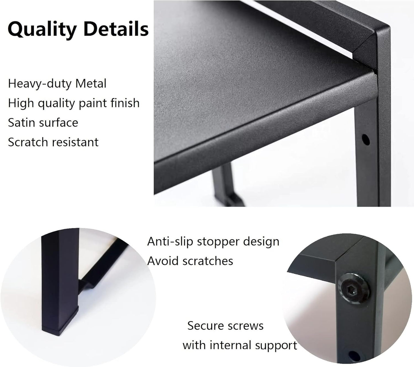 Expandable Cabinet Shelf Organizer 16-26" L Stackable Kitchen Counter Shelf Rack Stand Sink Riser