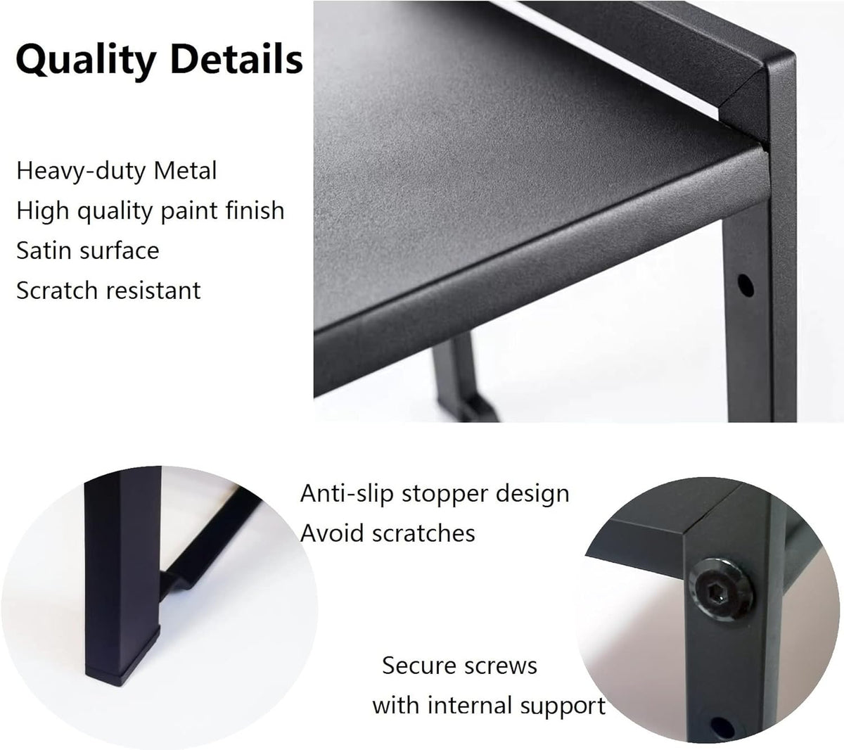 Expandable Cabinet Shelf Organizer 16-26" L Stackable Kitchen Counter Shelf Rack Stand Sink Riser