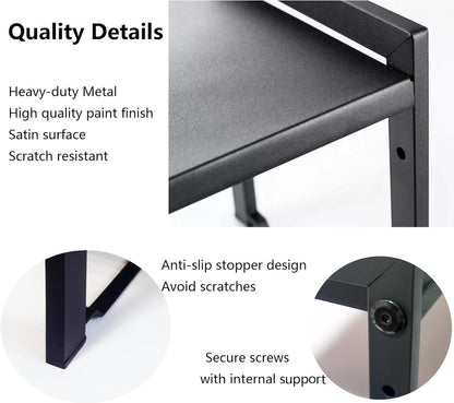 Expandable Cabinet Shelf Organizer 16-26" L Stackable Kitchen Counter Shelf Rack Stand Sink Riser