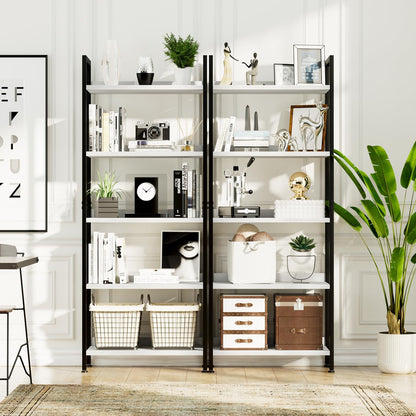 NUMENN Bookshelf, 5 Tier Bookshelves, Home Office Bookcase Shelf Storage Organizer, Free Standing